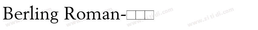 Berling Roman字体转换